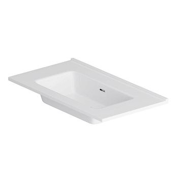 Раковина из сантехнического фарфора Am.Pm Sense M7BWCC0802WG 80х50 встраиваемая цвет белый 1 отверстие под смеситель