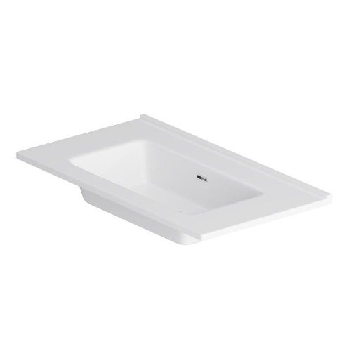 Раковина из сантехнического фарфора Am.Pm Sense M7BWCC0802WG 80х50 встраиваемая цвет белый 1 отверстие под смеситель