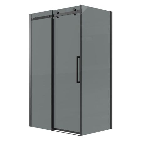 Боковая стенка Grossman Classic 200.K33.04.100.21.10 100х195 стекло тонированное профиль черный