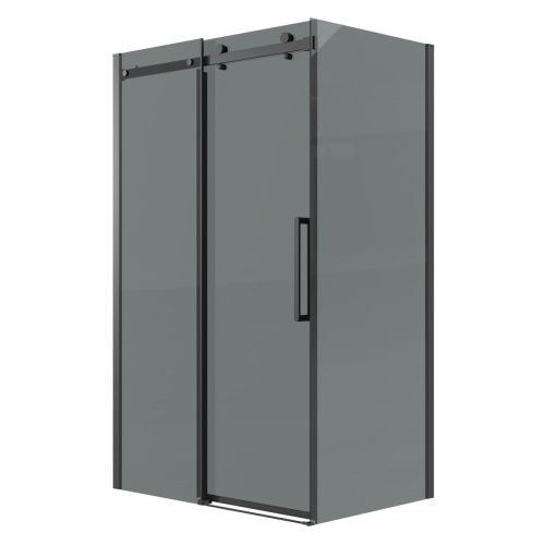 Душевая перегородка Grossman Classic 200.K33.04.90.21.10 90х195 стекло тонированное профиль черный - фото 2