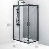 Душевой уголок Am.Pm Gem W90G-404-120280-BT 120х80 стекло прозрачное профиль черный без поддона