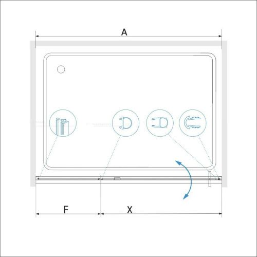 Душевая дверь RGW Stilvoll 06320312-11 120х200 стекло прозрачное профиль хром - фото 2