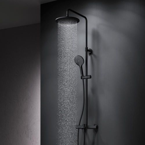 Душевая стойка Am.Pm Like F0780522 настенная цвет черный с термостатом - фото 3