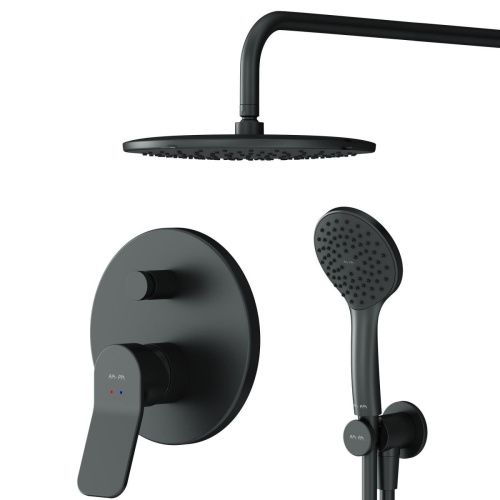 Душевая система Am.Pm X-Joy FB85A1RH02 встраиваемая в стену цвет черный - фото 2