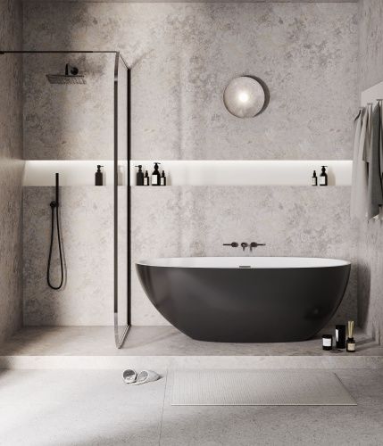 Ванна акриловая Grossman Fly GR-1104MB 170х75 отдельностоящая овальная с ножками - фото 4