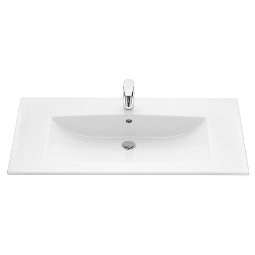 Раковина из сантехнического фарфора Santek Элина WH501627 100х50 накладная цвет белый - фото 2