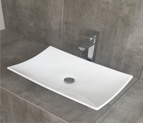 Раковина из сантехнического фаянса CeramaLux 78123A 60х40 накладная цвет белый без отверстий под смеситель - фото 5