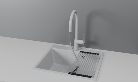 Смеситель для кухни Granula 8172, БАЗАЛЬТ на мойку серый