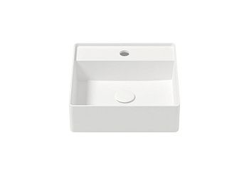 Раковина из искусственного камня Zenon Tamesis 4000.000.000.000.26114 40х40 накладная цвет белый