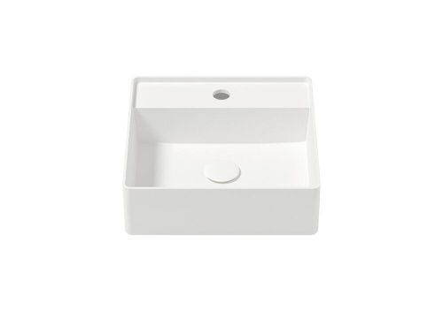 Раковина из искусственного камня Zenon Tamesis 4000.000.000.000.26114 40х40 накладная цвет белый