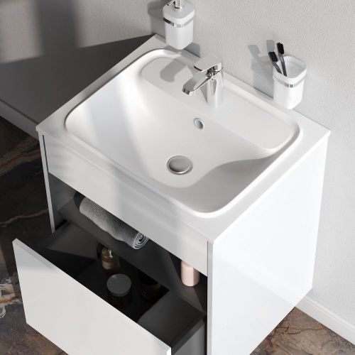 Тумба под раковину Am.Pm Func M8FFUX0601WG 60х50 подвесная цвет белый - фото 4