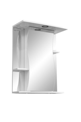 Зеркало-шкаф Stella Polar Волна SP-00000042 60х70 подвесной цвет белый