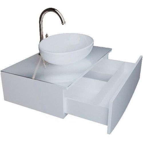 Тумба под раковину 1MarKa Nega Ц0000002812 60х50 подвесная цвет белый - фото 4