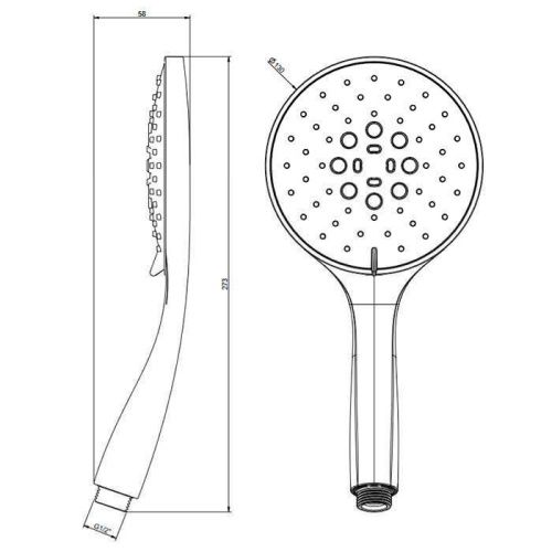 Душевая лейка Gessi Emporio Emporio shower 14376#149 цвет нержавеющая сталь - фото 2
