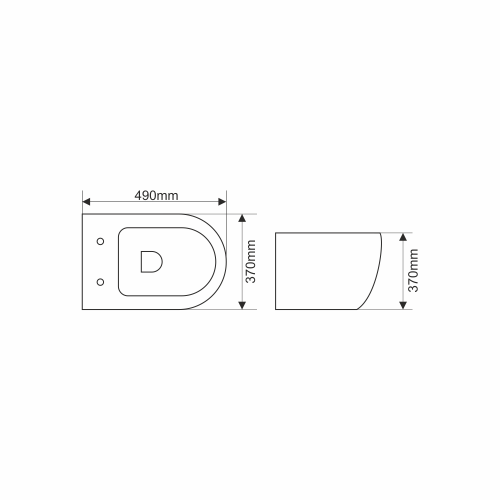 Унитаз подвесной Melana 310303MDG темно-серый с сиденьем микролифт безободковый душевой смыв - фото 2