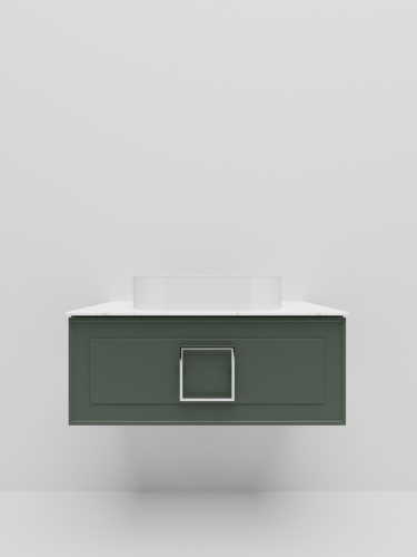 Тумба со столешницей La Fenice CUBO NFNC-01-CUB-G-80-3-GG 80х50 подвесная цвет синий/серый - фото 2