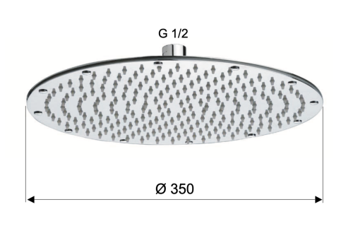 Верхний душ Daniel A59515 35х35 черный - фото 2