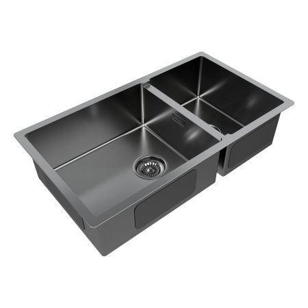 Кухонная мойка Paulmark GERBERG 78/2S UNI PM227844-GM 45х40 цвет вороненая сталь поверхность брашированная