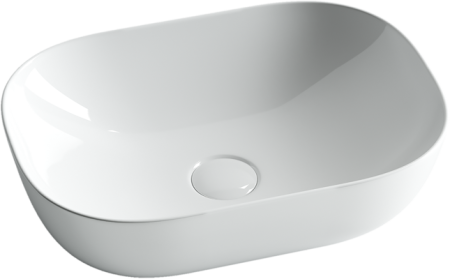 Раковина из сантехнического фарфора Ceramica Nova ELEMENT CN6009 50х30 накладная цвет белый без отверстий под смеситель