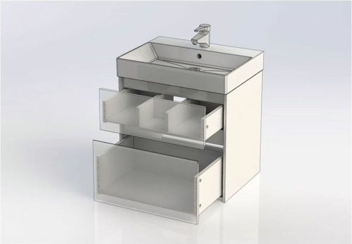 Тумба с раковиной Aquanet Бруклин 00212596 60х40 подвесная цвет белый - фото 5