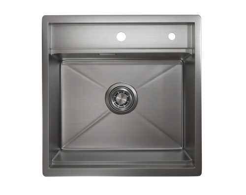 Кухонная мойка Granula Kitchen Space 5051, СТАЛЬ САТИН 50х50 цвет нержавеющая сталь поверхность матовая - фото 2