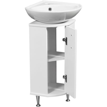 Тумба под раковину Stella Polar Концепт угловой SP-00000156 30х30 напольная цвет белый