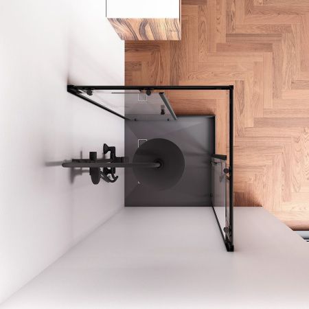 Душевой уголок Am.Pm Sunny W87G-403-8080-BT 80х80 стекло прозрачное профиль черный без поддона