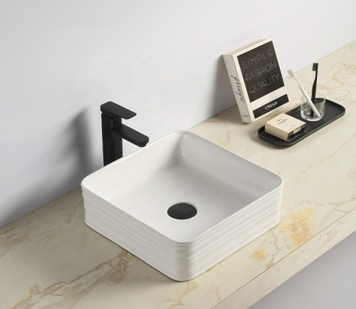 Раковина из сантехнического фаянса CeramaLux W1531A 40х40 накладная цвет белый без отверстий под смеситель - фото 3