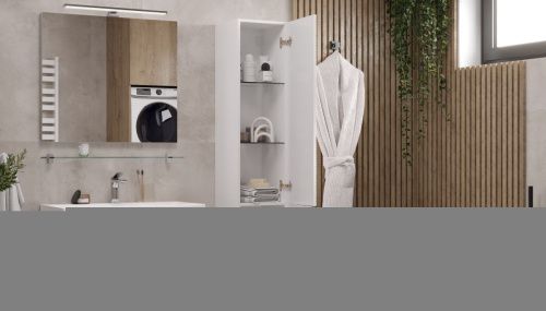 Шкаф-пенал Velvex EDGE pp.EDG.35 белый 40х150 подвесной цвет белый - фото 3