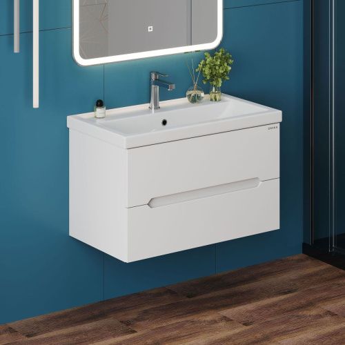 Тумба под раковину Onika Айленд 108060 80х50 подвесная цвет белый - фото 2