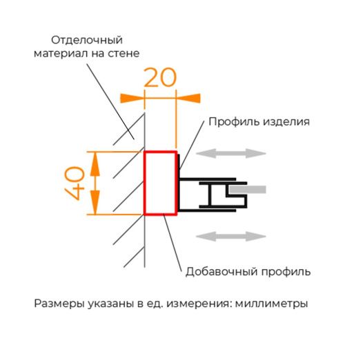 Добавочный профиль RGW 33270820-01 хром - фото 3