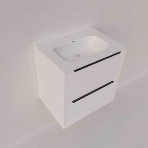 Тумба под раковину La Fenice Tesoro FNC-01-TES-PB-60-2 60х40 подвесная цвет белый - фото 4