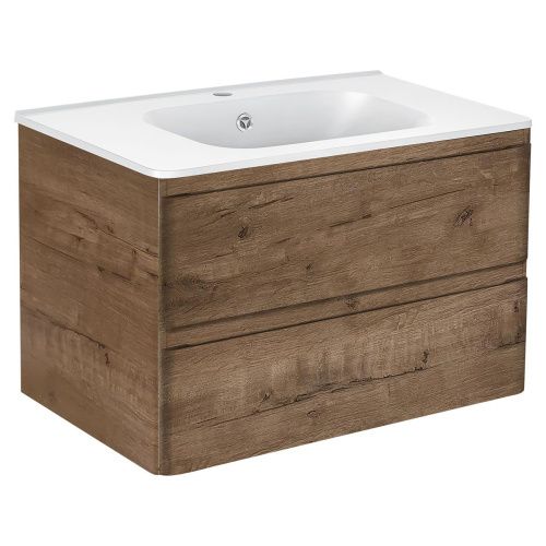 Тумба под раковину Vincea Vico VMC-2V800VO 80х50 подвесная цвет коричневый - фото 4
