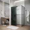 Душевая перегородка Grossman Galaxy 200.K33.01.90.42.10 90х195 стекло тонированное профиль графит