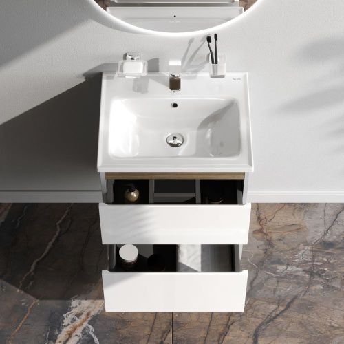 Тумба под раковину Am.Pm X-Joy M85AFHX0552WG 50х40 подвесная цвет белый - фото 3