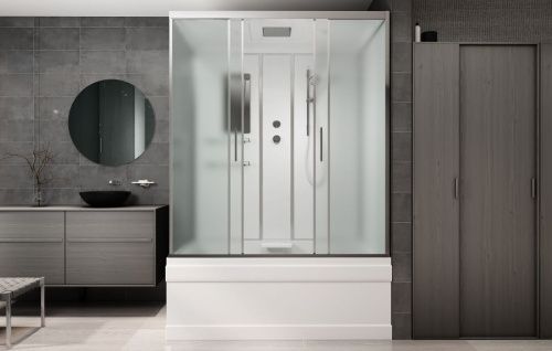 Душевой бокс AvaCan  EM4516 160х85 стекло матовое профиль хром - фото 5