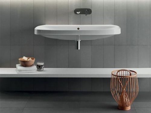 Раковина из сантехнического фаянса Hatria ABITO YXX901 100х50 подвесная цвет белый - фото 2