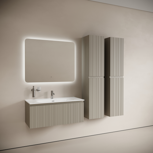 Тумба под раковину Sancos CODE CD100GP 100х50 подвесная цвет серый - фото 3