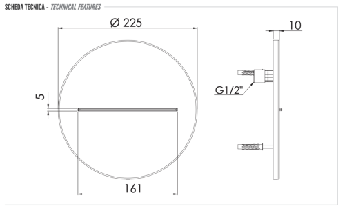 Излив Remer 359XTNO настенный черный - фото 2