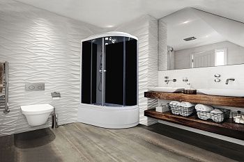 Душевая кабина Parly Classic EC1221L 120х80 асимметричная с крышей ориентация левая