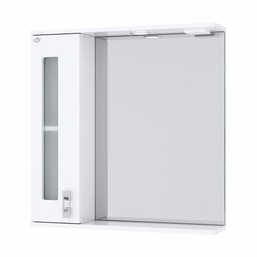 Зеркало-шкаф Onika Кристалл 206705 70х70 подвесной цвет белый