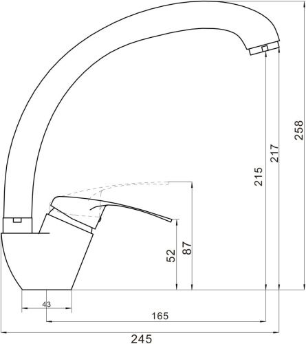 Смеситель для кухни Savol S-T4101-1 на мойку хром - фото 2