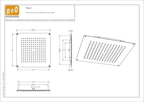 Верхний душ Graffio Kings KI411/CR хром - фото 2