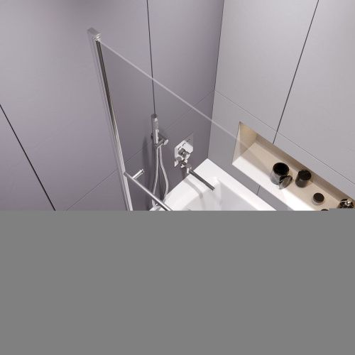 Душевая шторка на ванну RGW Screens 411111408-11 80х140 стекло прозрачное профиль хром ориентация универсальная - фото 5