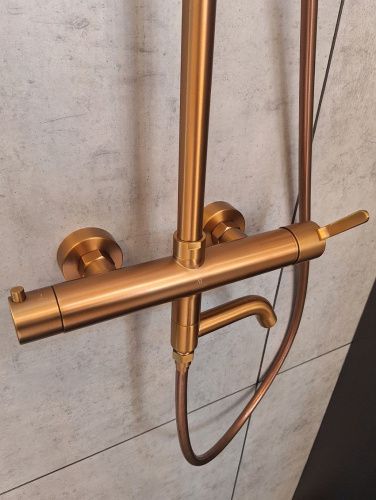Душевая стойка AltroBagno Unione AltroBagnoUnione030211BC настенная цвет медь - фото 4