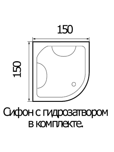 Ванна акриловая Wemor 10000000760 150х150 угловая угловая с каркасом - фото 2