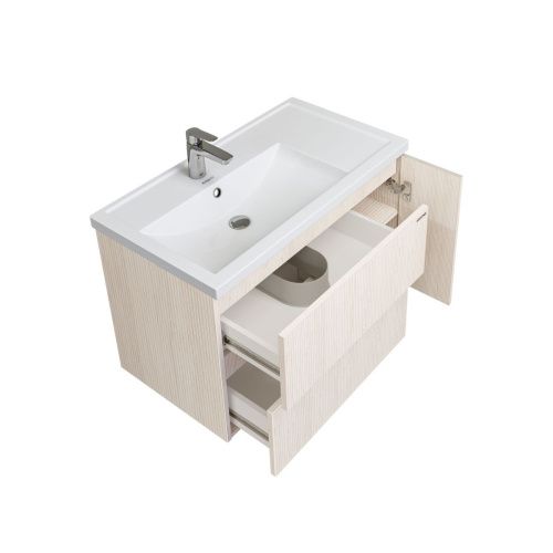 Тумба под раковину Grossman Юнит 2080141 80х40 подвесная цвет бежевый - фото 5