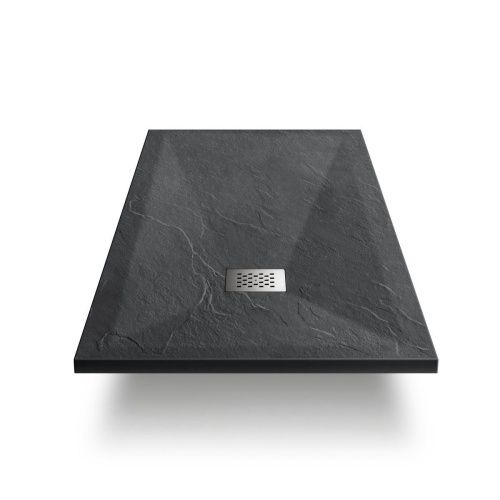 Душевой поддон из искусственного камня Vincea H25 VST-4SR8012A 120х80 черный - фото 3