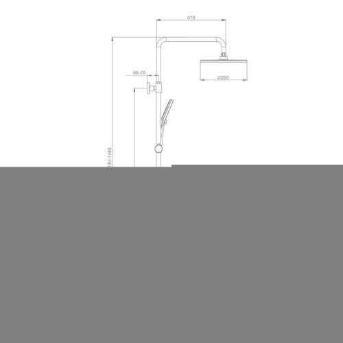Душевая стойка Raglo R20 R20.24.33 настенная цвет медь - фото 2