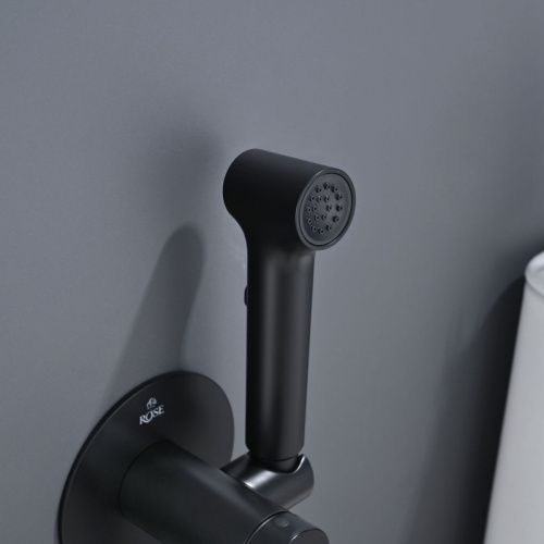 Гигиенический душ со смесителем Rose R235H черный - фото 4